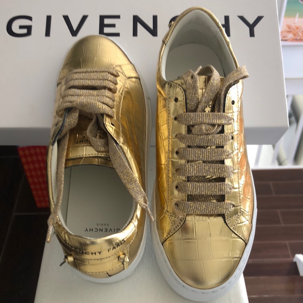 Givenchy Gold Sneakers - Picture 1 of 7
